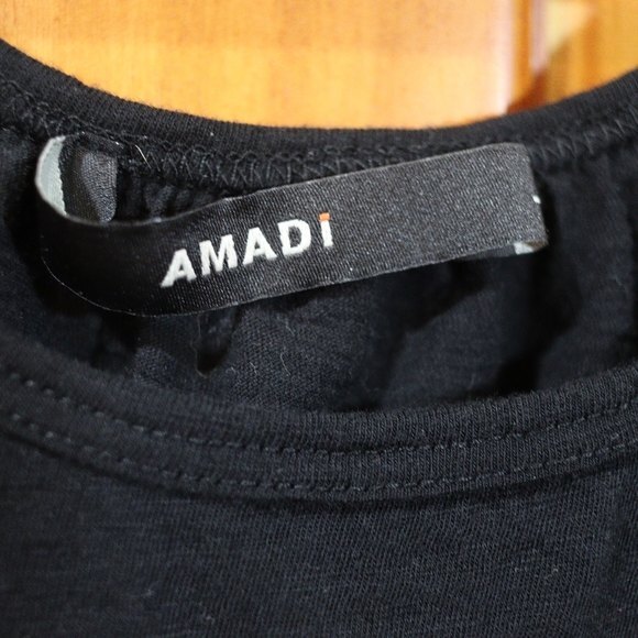 Amadi Black High Low Twist Pocket Tshirt LG - Picture 5 of 10